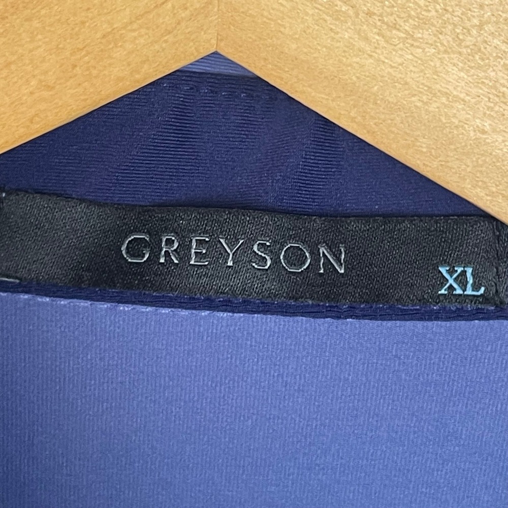Greyson Men's XL Periwinkle Blue Short Sleeve Golf Polo Shirt Skull Ryder Die - Picture 4 of 8